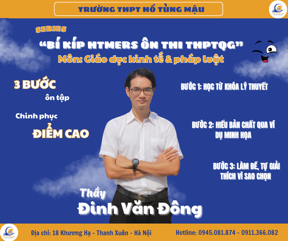 Bước 1: Học thuộc lý thuyết ở mức cơ bản nhất. Tức là: HS không cần học thuộc lòng từng chữ, từng dấu chấm, dấu phẩy trong lý thuyết mà nên học những từ khóa cơ bản nhất.